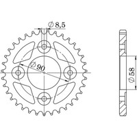 Zahnrad Stahl P420 - Z35 (DIS.10117) Honda 125 Anf Innova Ie 03/12