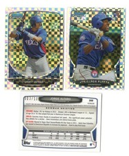 2013 Bowman Chrome Mini X-Fractors (3/100) - Texas Rangers Team set