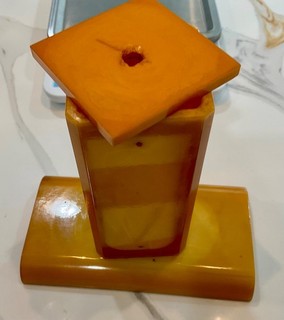 3—— BEAUTIFUL MARBLED BAKELITE TROPHY PIECES—— SEE PICTURES & VIDEO——