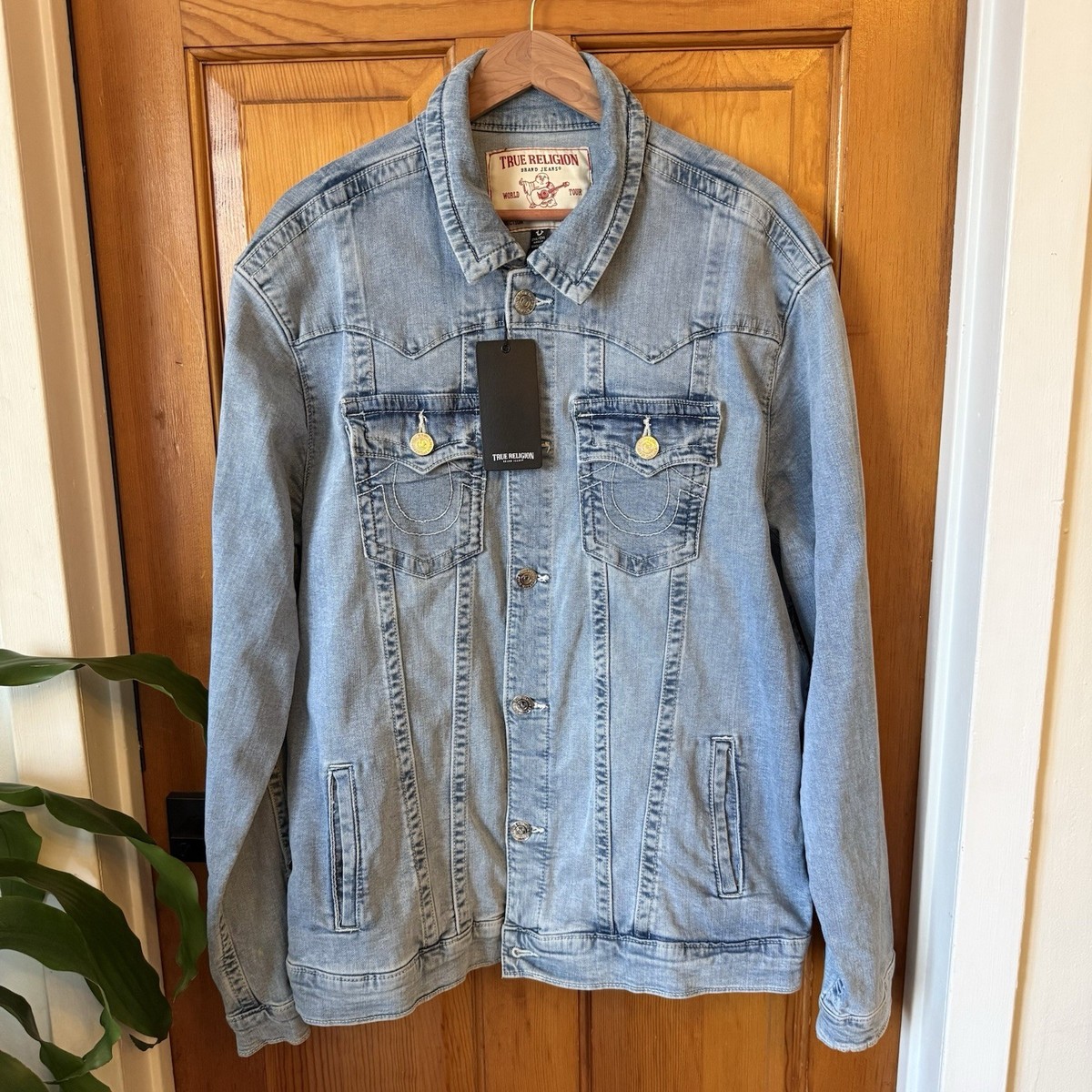 BRAND NEW TRUE RELIGION JIMMY SUPER T DENIM JACKET XXL NEVER WORN