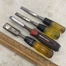 4 Vint. Carpenters Chisels, Buck Bros Craftsm...