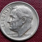 1949 S Roosevelt Dime 10c Silver Early San Francisco Date - High Grade #97486