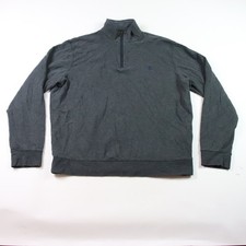 Polo Ralph Lauren Men  s L Heather Gray 1/4 Zip Mock Neck Pullover Sweater