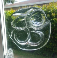 Vintage Mid Century Modern Murano Clear Glass Disk Parts