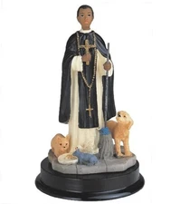 5" H Saint Martin de Porres Statue Holy Figurine Religious Decoration Office ...