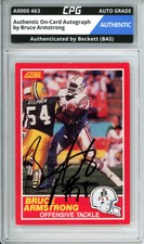 Authentic On-Card Autograph Signed by Bruce Armstrong CPG Auto Grade AUTHENTIC