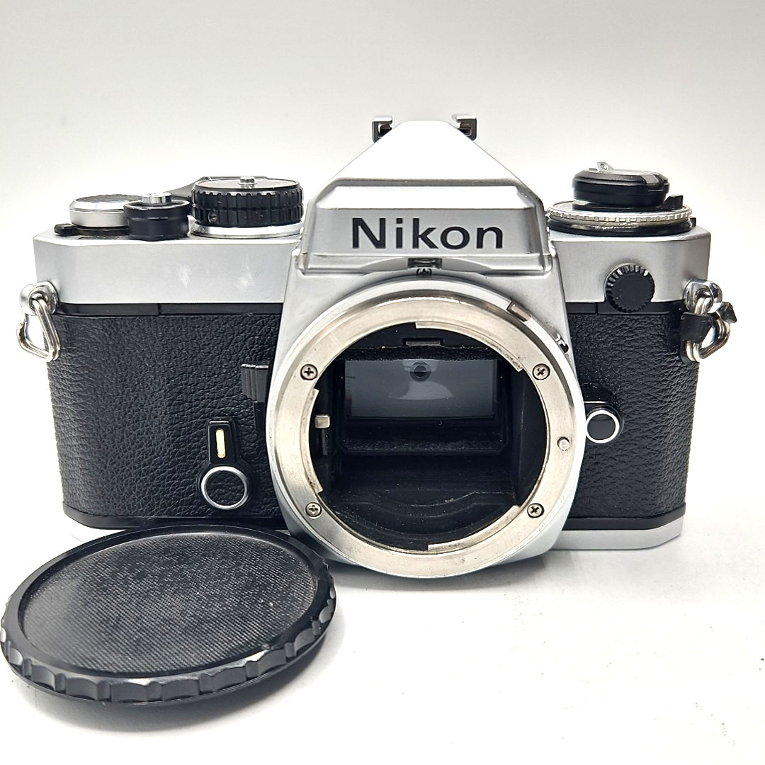 Nikon FE 35mm Film SLR Camera Body Only, Chrome, Refurbished & Tested