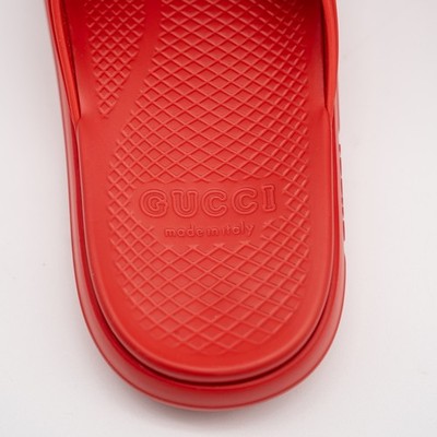 size 7G 7.5 US Gucci GG White Red Slides Sandals  display picture 2