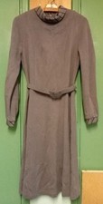 Vintage Richard Stump Dress - Size 12s - Taupe - 1970s.