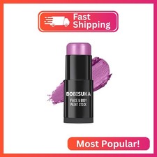 BOBISUKA Purple Face Body Paint Stick, Cream Blendable Eye Black Sticks for Spor