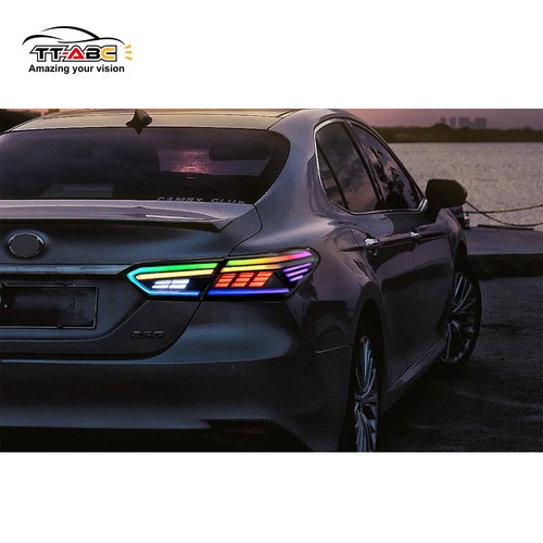 LED RGB Tail Lights For Toyota Camry 2018-2024 Rear Lamps Sequential Turn Signal - Picture 19 of 23