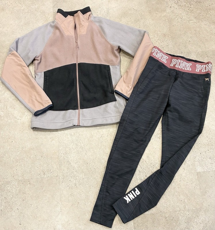 Women’s MOUNTAIN HARD WEAR/VICTORIA’S SECRET PINK Fleece Jacket & Leggings, sz S