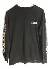 Spitfire Skateboarding T-Shirt Men’s Black Long Sleeve Logo Streetwear Sz M