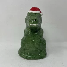 Miracle Santa Rex Dinosaur Mug Ceramic Tiki 12 oz Drinking Cup Christmas Holiday