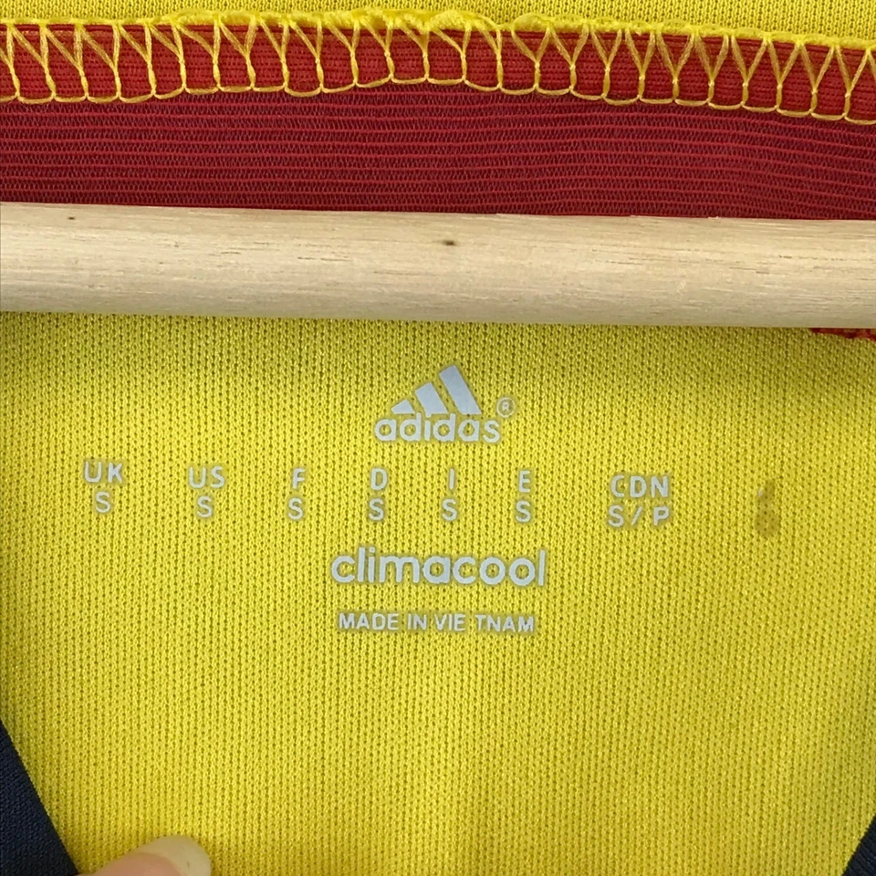 Camiseta de fútbol Adidas Colombia manga larga amarilla para hombre talla S ClimaCool Foto 4 de 4