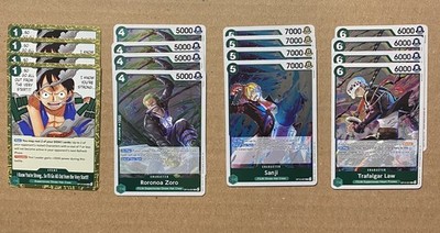One Piece TCG: OP-13 COMPLETE Rare Playset Lot with 1 of Each
