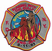 New York City - Fdny Engine-306 Running Wit Bulls Ny 4 X 4 Fire Patch New York City - Fdny Engine-306 Running Wit Bulls Ny 4 X 4 Fire Patch