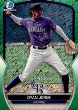 2023 Bowman Chrome Dyan Jorge Green Shimmer Refractor #Bcp-235 /99