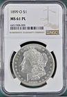 1899-O Morgan Silver Dollar NGC MS-61 PL Prooflike High Eye Appeal White Coin