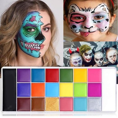 Gesicht Körper Farbe Malpalette Foto Requisite Kosmetikpalette lebendige Farben für
