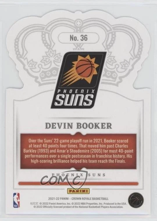 2021-22 Panini Crown Royale Devin Booker #36 - Image 2 of 2
