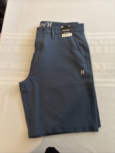 Hurley Men's Hybrid 20 Inch Outseam Solid Stretch Walk Shorts, Blue Size 34 NWT - Picture 7 of 8