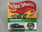 Hot Wheels RLC Mustang Boss Hoss Spoiler Series Redline Spectraflame Blue Button