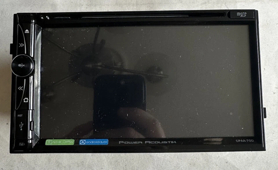 POWER ACOUSTIK DOUBLE DIN 7" DVD PLAYER USB APPLE CARPLAY ANDROID AUTO CPAA-70D - Image 2 of 4