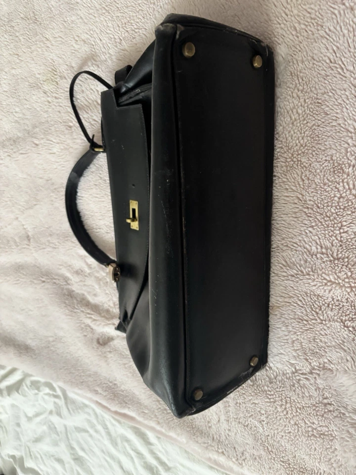Bolso de Mano Hermes Kelly 32 Negro Vintage leer descripción  Foto 4 de 4