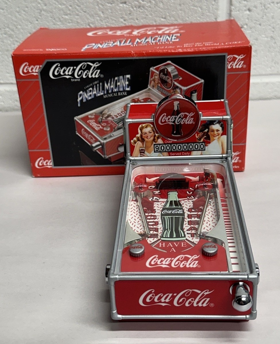 Vintage Coca Cola Pinball Machine Musical Bank 1998 | eBay