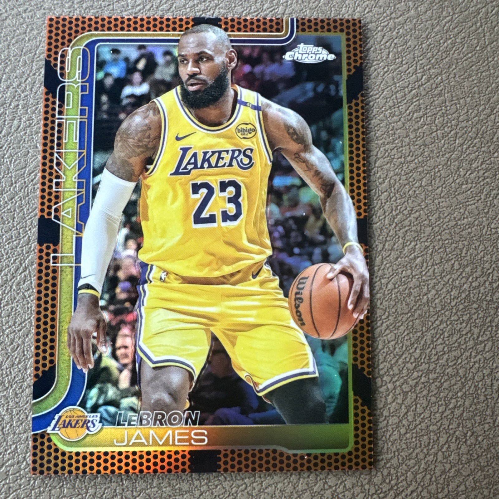2025-26 Topps Chrome- LeBron James Basketball Refractor Parallel #127 Lakers
