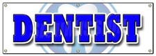 72" Dentist Banner Sign Dental False Teeth no Appointment x-Rays Cleaning DDS