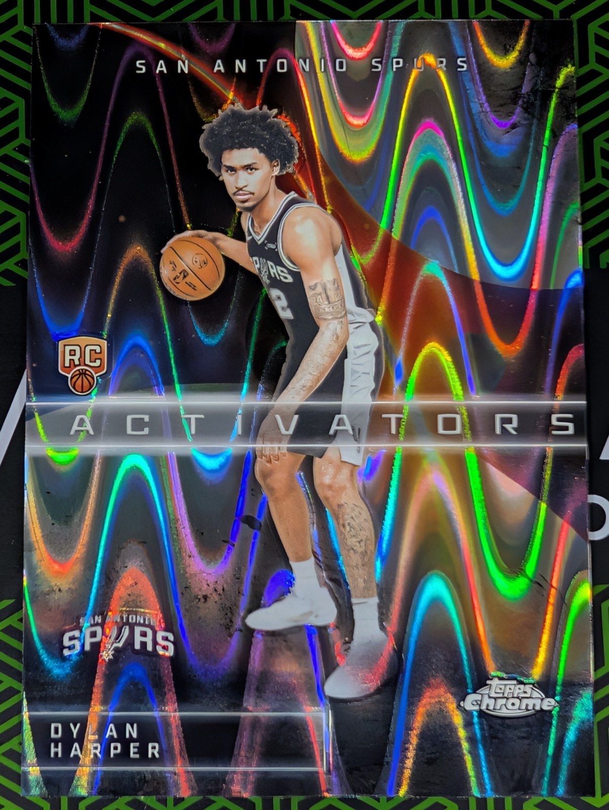 Dylan Harper (RC) 2025-26 Topps Chrome Rookie Activators Insert RayWave Spurs