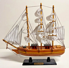 Segelschiff Holz Schiffsmodell Maritime Deko CONFECTION Tischdeko Höhe: ca.35 cm