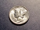 Gem BU+  1944-P Mercury Dime