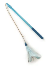 Frisky Flyer, Interactive Cat Toy, Extendable and Retractable Wand with Feathers