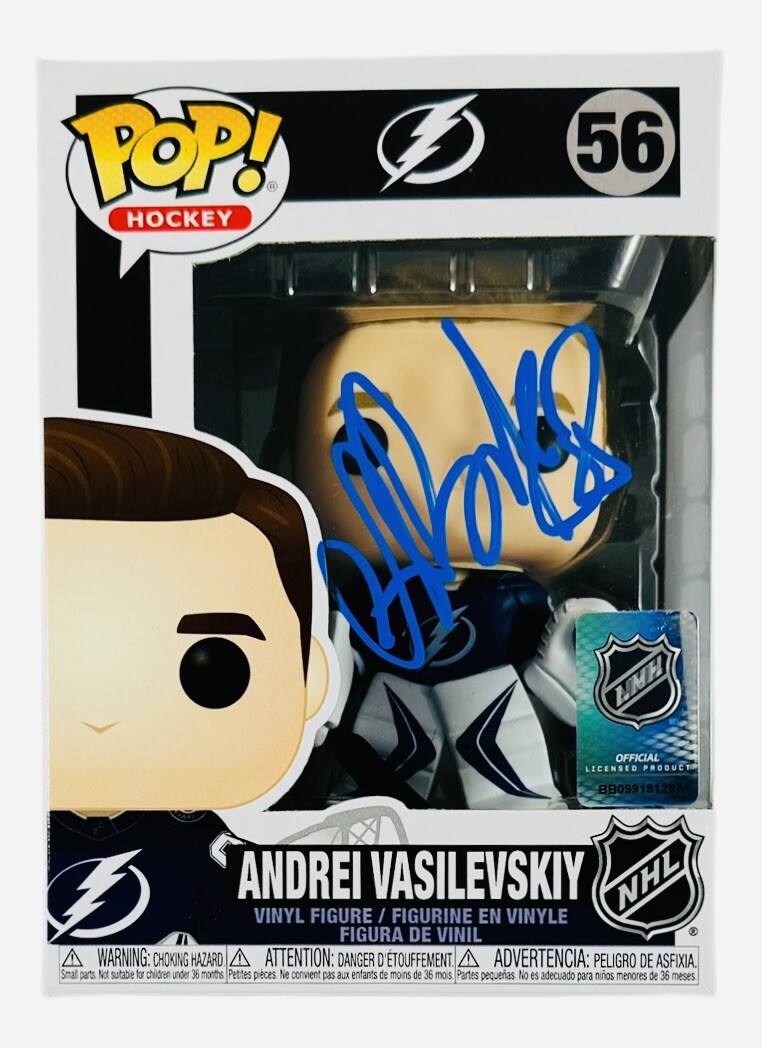 Andrei Vasilevskiy Signed Tampa Bay Lightning Funko Pop Figure +