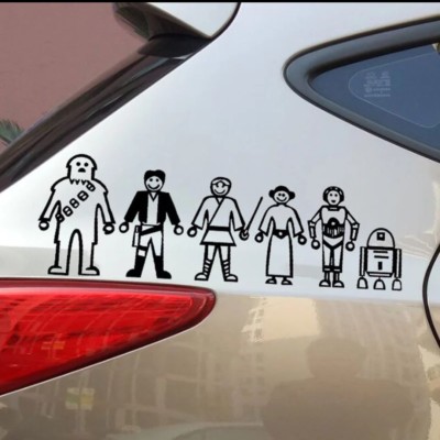 Funny Star Wars family car decal sticker motorcycle laptop