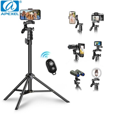 APEXEL 70'' Mobile Phone Tripod Selfie Stick Integrated + Wireless Remote Control