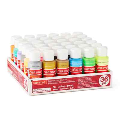 36 Color Acrylic Essential 2oz Paint Value Set by Craft Smart 