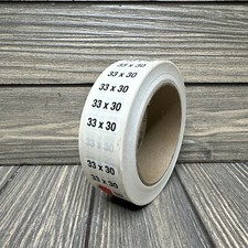 33x30 Retail Size Stickers for Store Boutique Clothing Label Apparel Roll