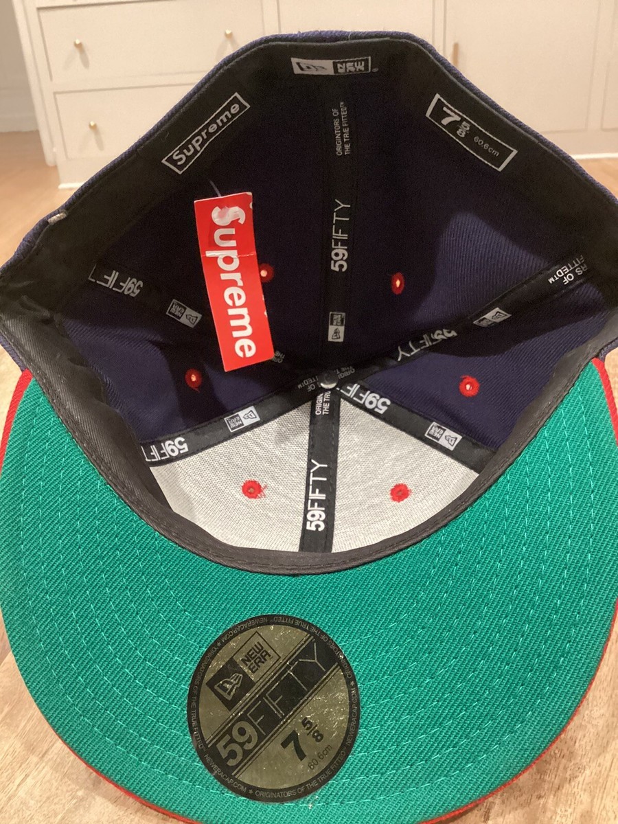 Supreme 59FIFTY ストライプキャップ 7 3/8 シュプリーム SUPREME ニューエラ NEW ERA Text Stripe 59FIFTY