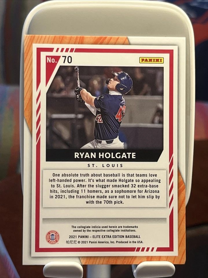 2021 Panini Elite Extra Edition RYAN HOLGATE PINK FOIL STATUS PROSPECT - Image 2 of 2