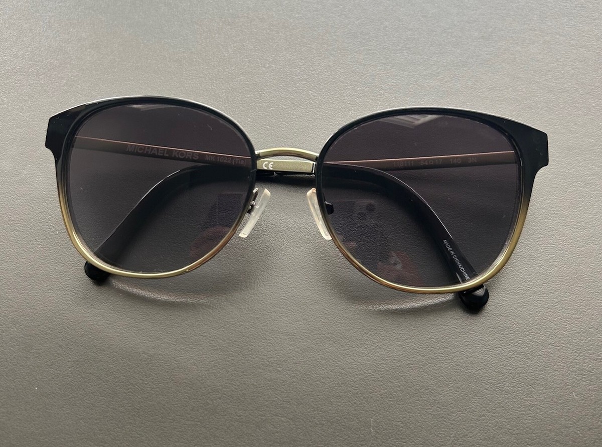 Michael Kors MK1022 Tia Sunglasses Gold & Black Frame Small Frame Fit No Case Amazon.co.jp: Michael Kors TIA MK 1022 女性 サングラス BLACK  main image 2