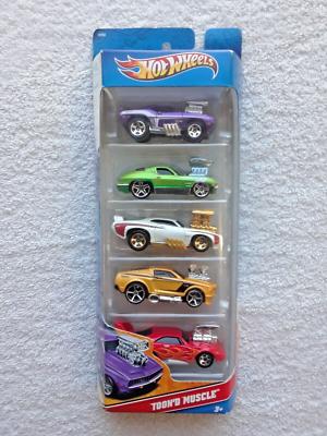 Hot Wheels Toon'D Muscle Car 5-Pack Collection No. R0962 Unopen