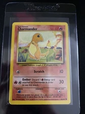 1999 Pokémon Charmander Shadowless Base Set 46/102 - Light Corner Damage