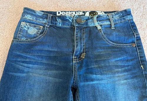 Desigual Capri Denim Pants - Unisex Kids Sz 11-12 - Preowned - Picture 7 of 10