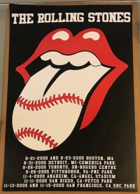 Rolling Stones Baseball Park 2005 Tour Poster Mega Rare 1st