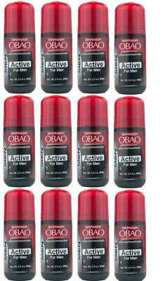 Garnier Obao Roll On Deodorant for Men / Active 2.3 oz.  (12 PACK)