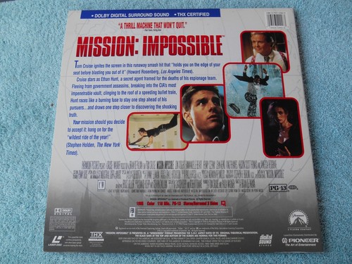 MISSION IMPOSSIBLE 1996 LASERDISC VIDEO 2 DISC WIDESCREEN EDITION - Picture 4 of 10